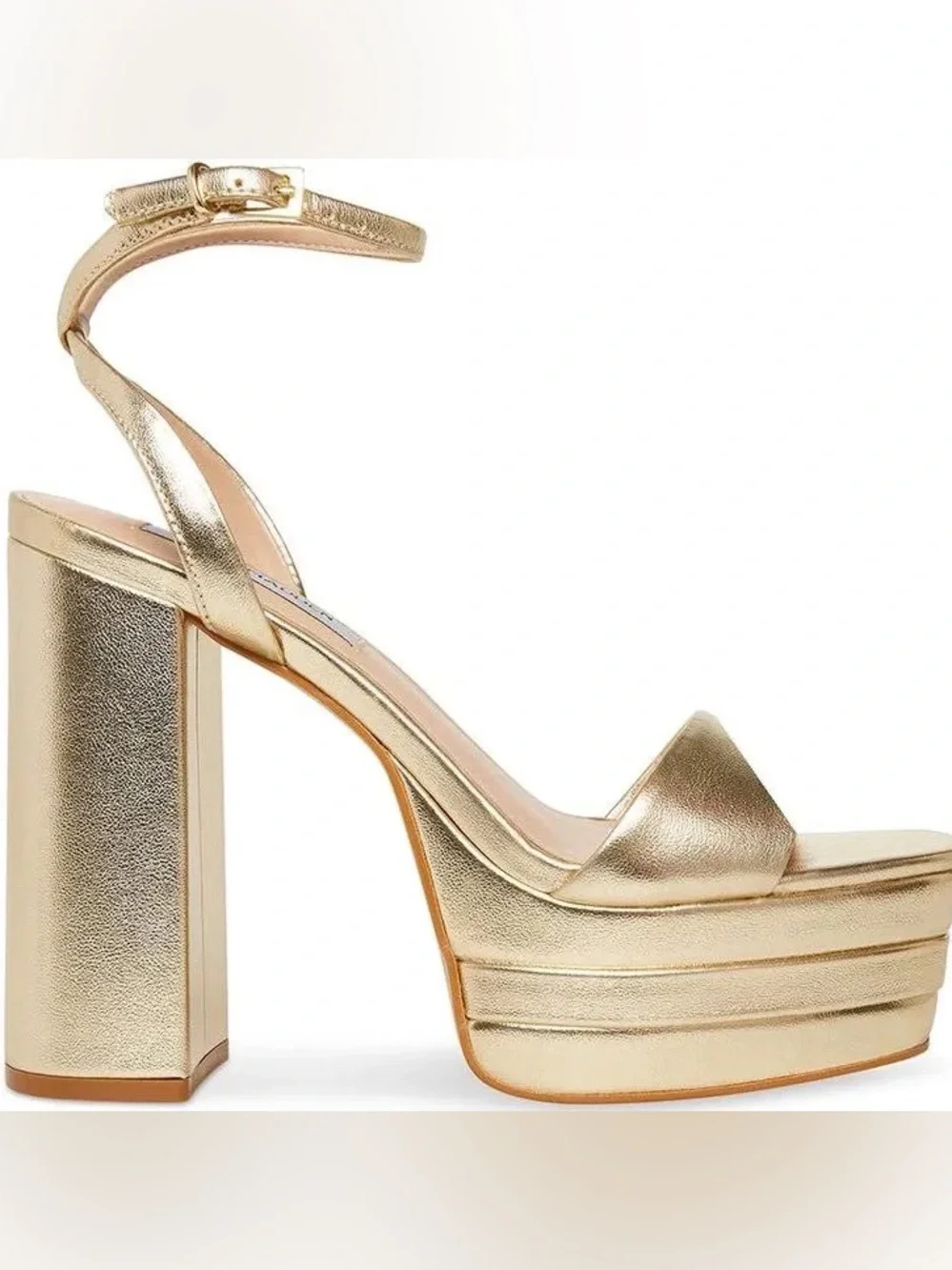 Steve Madden Metallic Gold Platform Heel